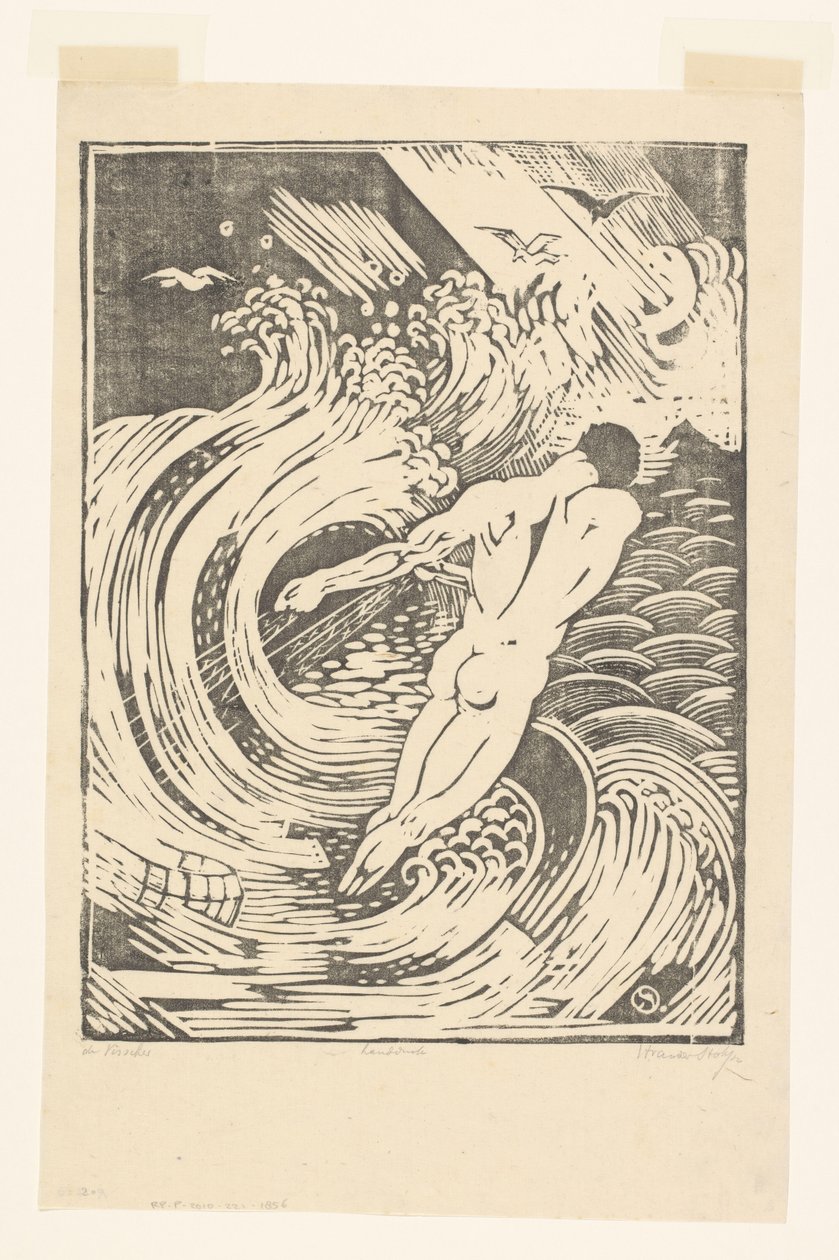 De Visscher door Henri van der Stok (signed by artist)