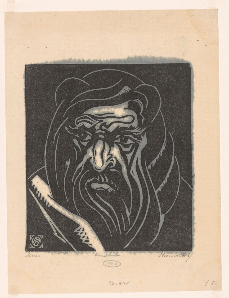 Mozes door Henri van der Stok (signed by artist)