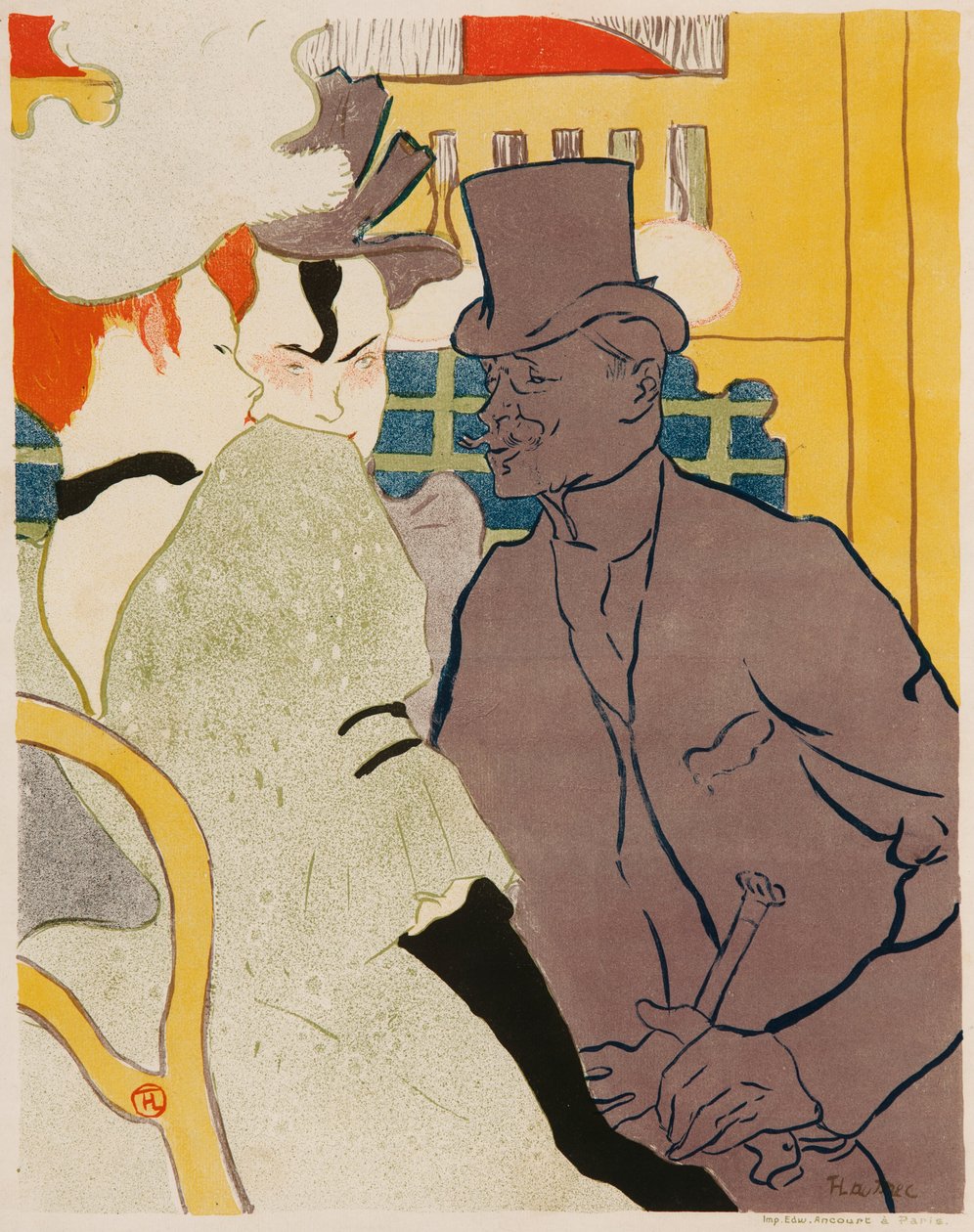 De Engelsman in de Moulin Rouge door Henri de Toulouse-Lautrec