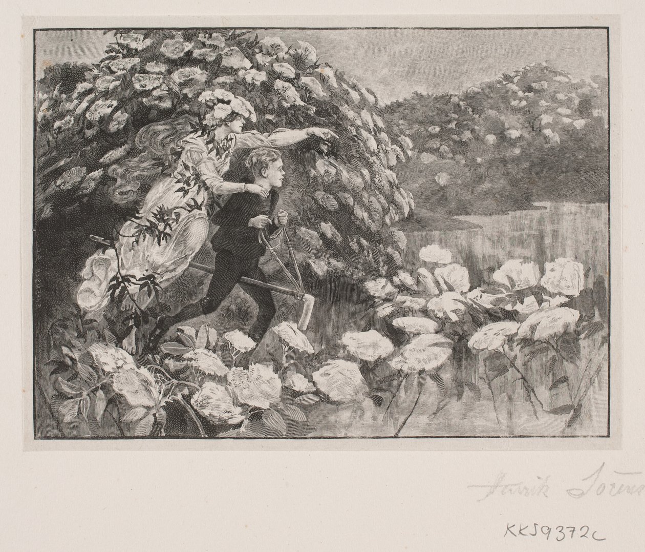 Illustratie voor H. C. Andersen: "Vliermoeder" door Henrik Arnold Hamilkar Sørensen