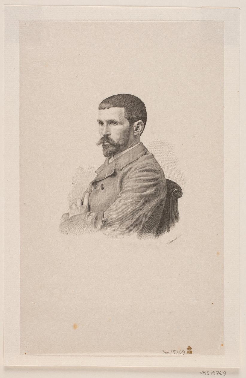 Portret van de schilder P. A. J. Dagnan-Bouveret door Henrik Arnold Hamilkar Sørensen
