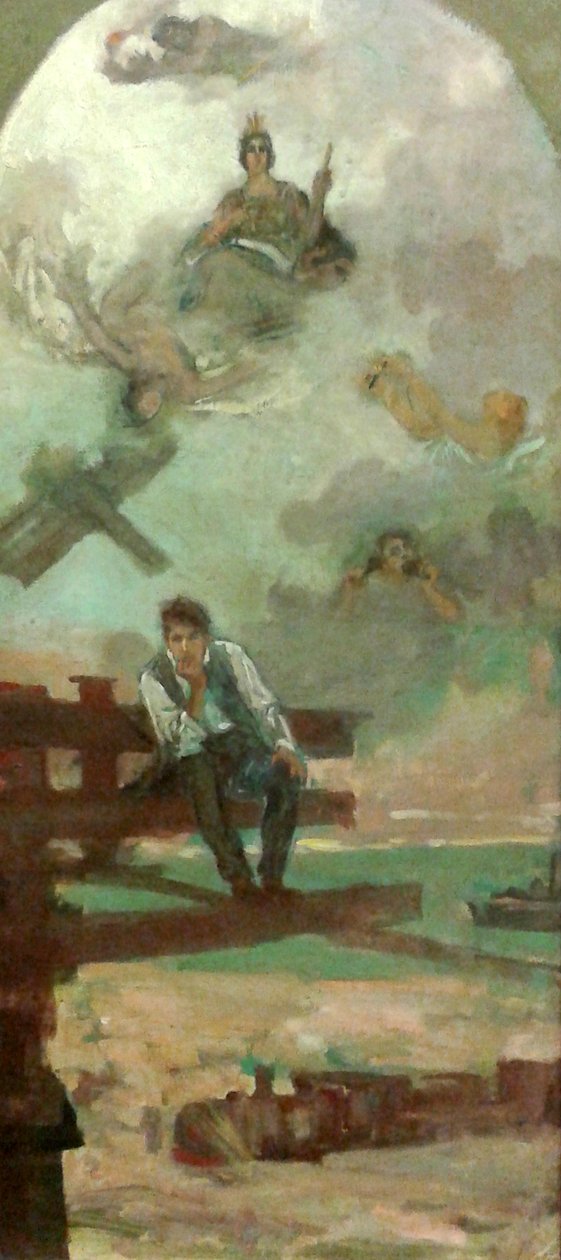 Studie voor de decoratie van het Ministerio da Viacao door Henrique Bernardelli