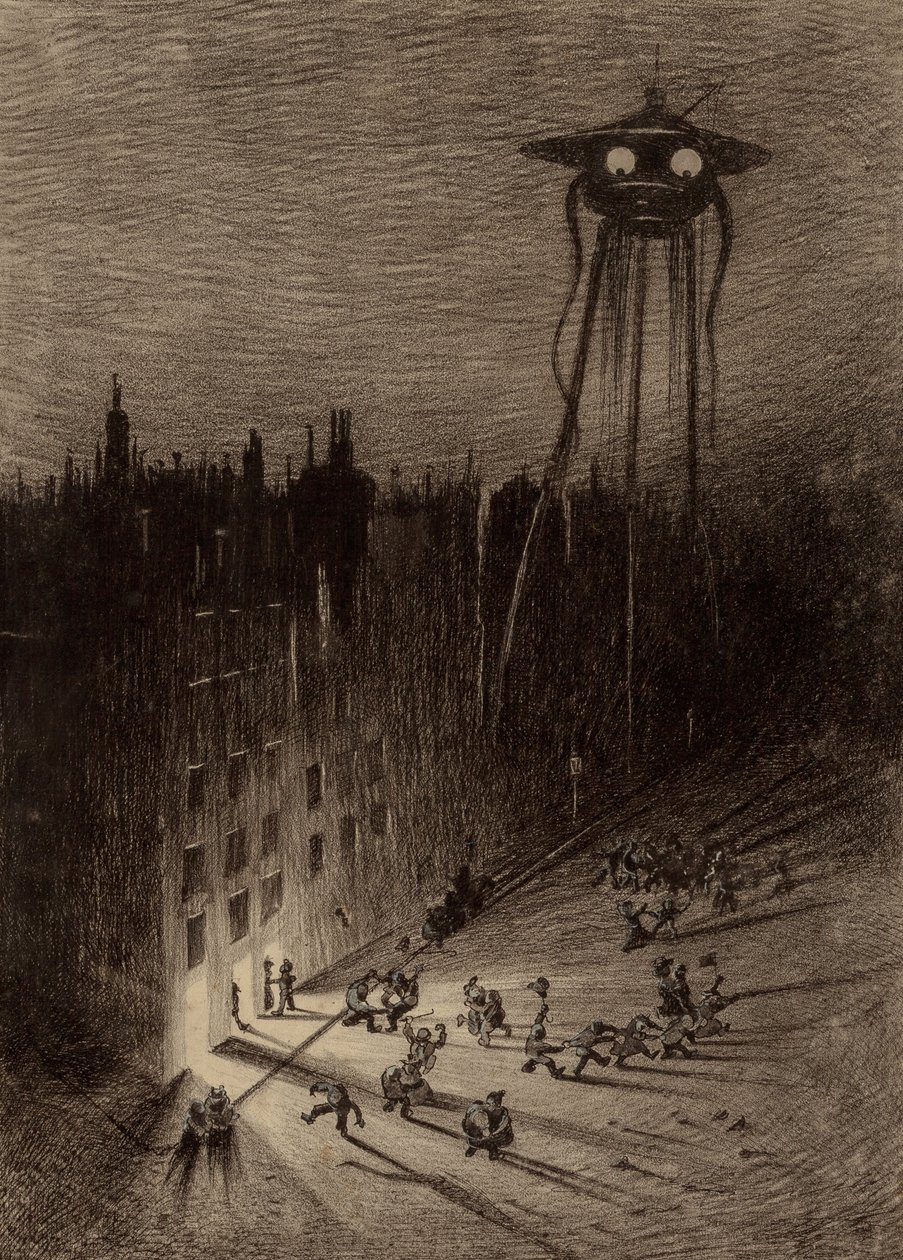 Marsiaan Bekijkt Dronken Menigte door Henrique Alvim Correa