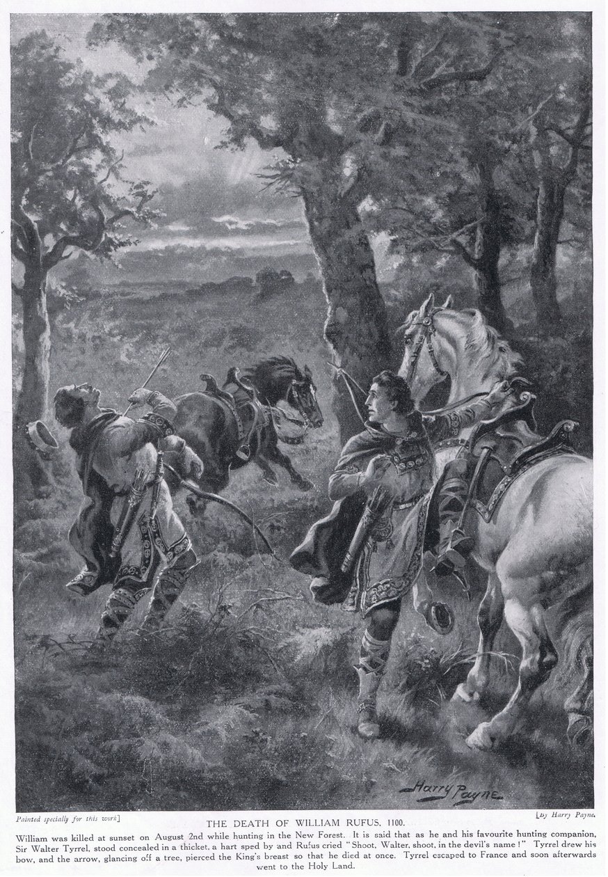 De dood van Willem Rufus AD1100, jaren 1920 door Henry A. Payne