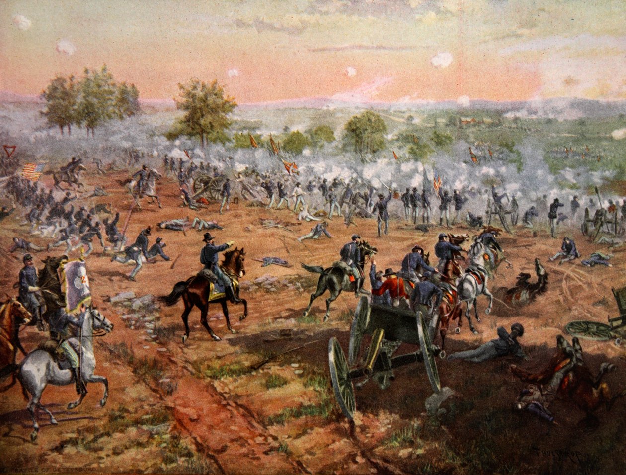 De Slag bij Gettysburg, 1-3 juli 1863 door Henry Alexander Ogden