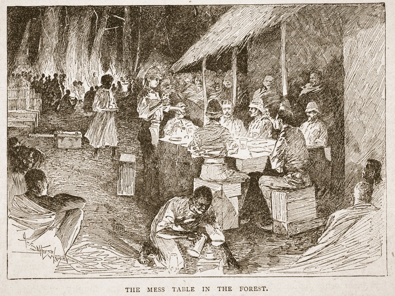 De mess tafel in het bos, illustratie uit 