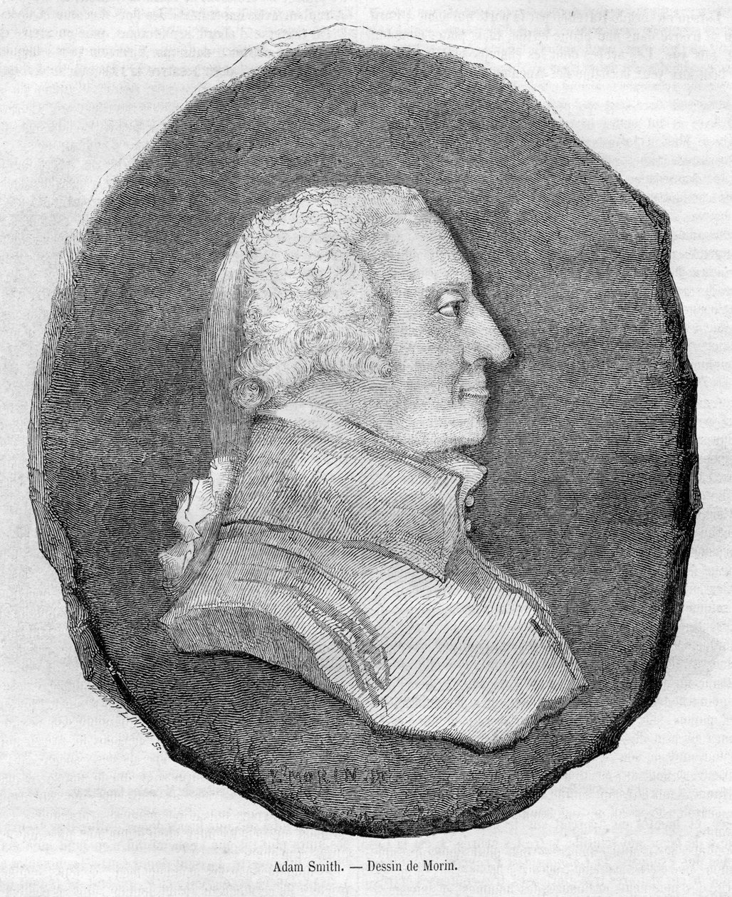 gegraveerd portret door Henry Duff Linton d’après Edmond Morin