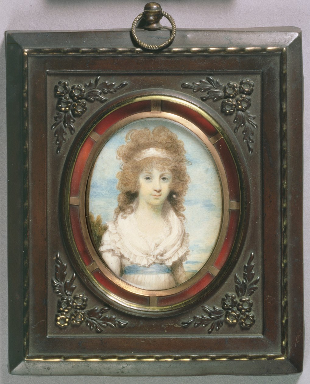 Portretminiatuur van Anna Maria Blunt, ca. 1795 door Henry Edridge