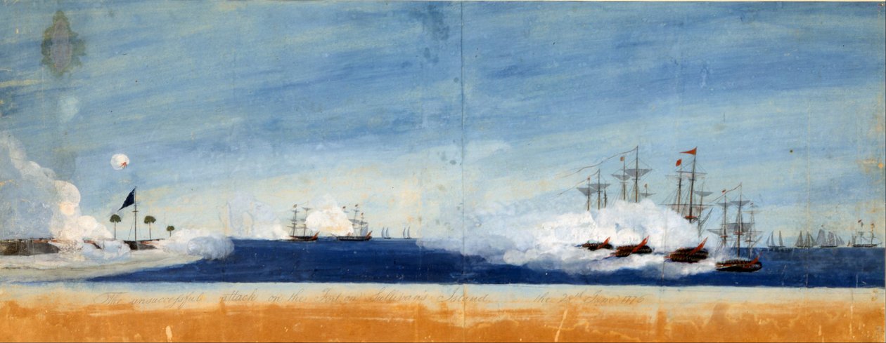 De Mislukte Aanval op het Fort op Sullivans Island door Henry Gray