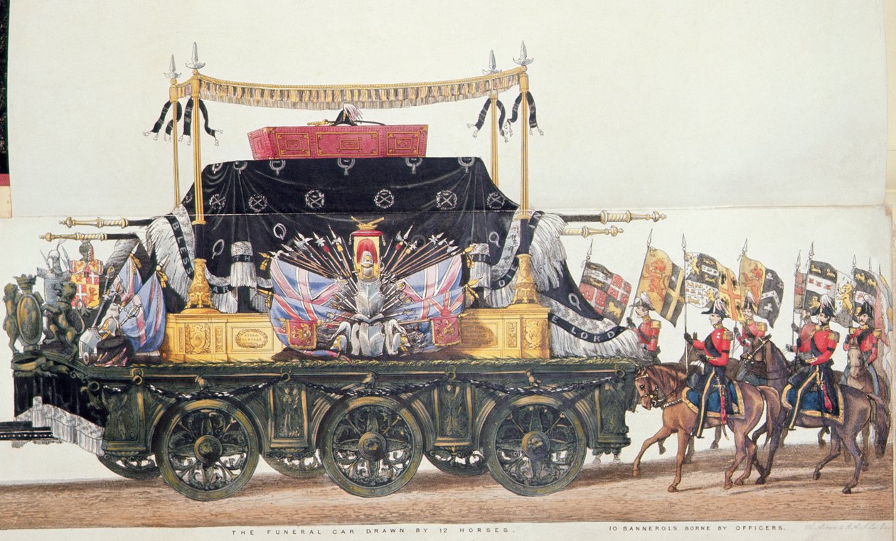 Begrafeniswagen van de hertog van Wellington, 1853 door George Augustus Sala
