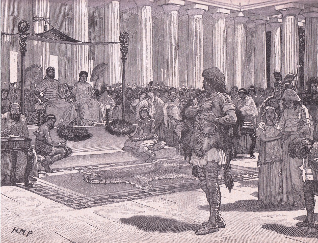 Caractacus voor Claudius AD 51 door Henry Marriott Paget