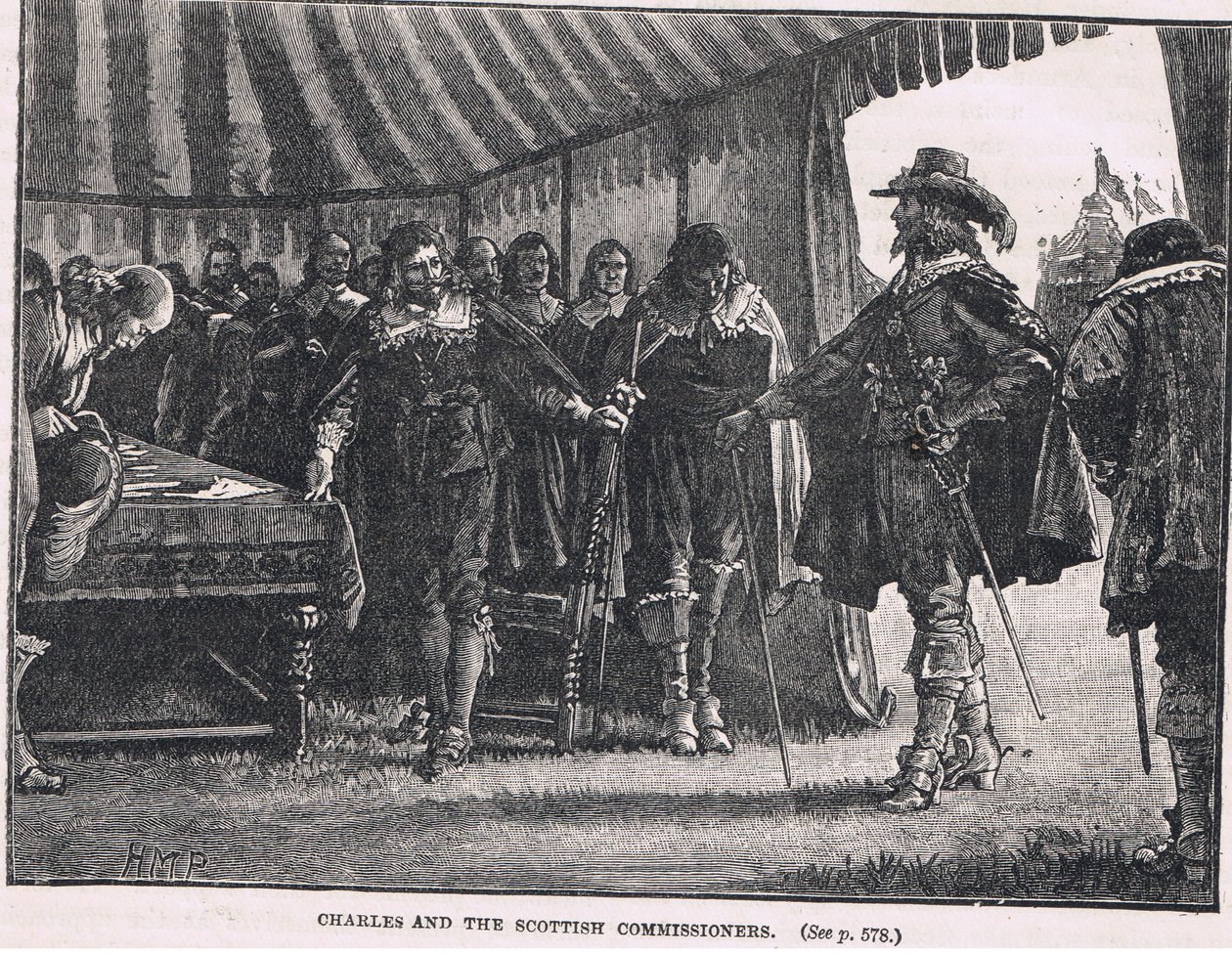 Charles en de Schotse commissarissen 1639 door Henry Marriott Paget