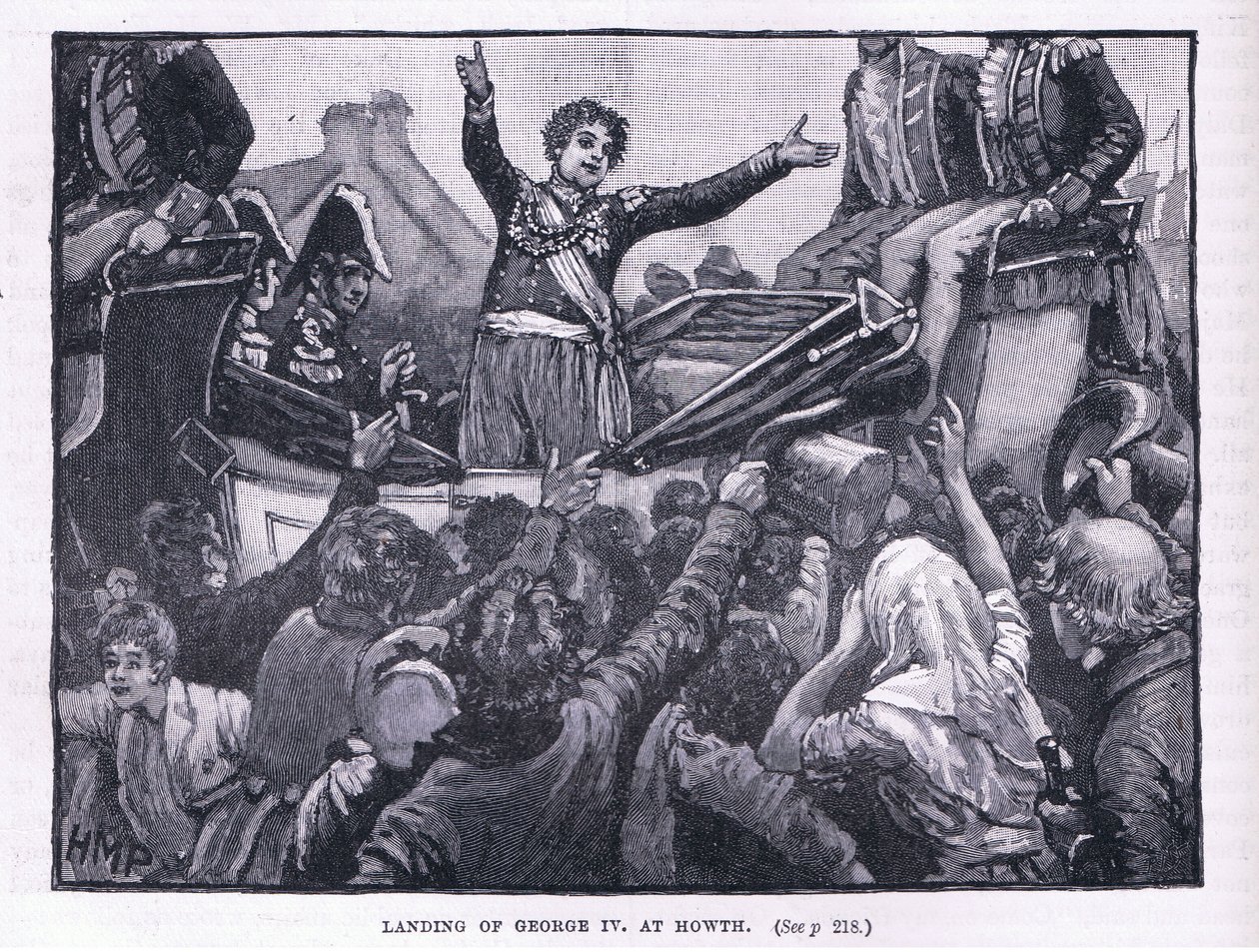 Landing van George IV in Nowth door Henry Marriott Paget