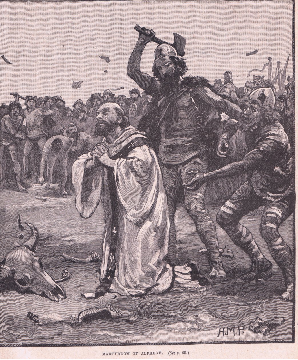 Martelaarschap van Alphege AD 1012 door Henry Marriott Paget