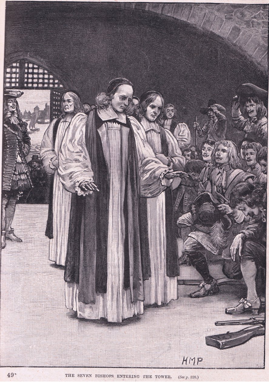 De zeven bisschoppen betreden de toren AD 1688 door Henry Marriott Paget
