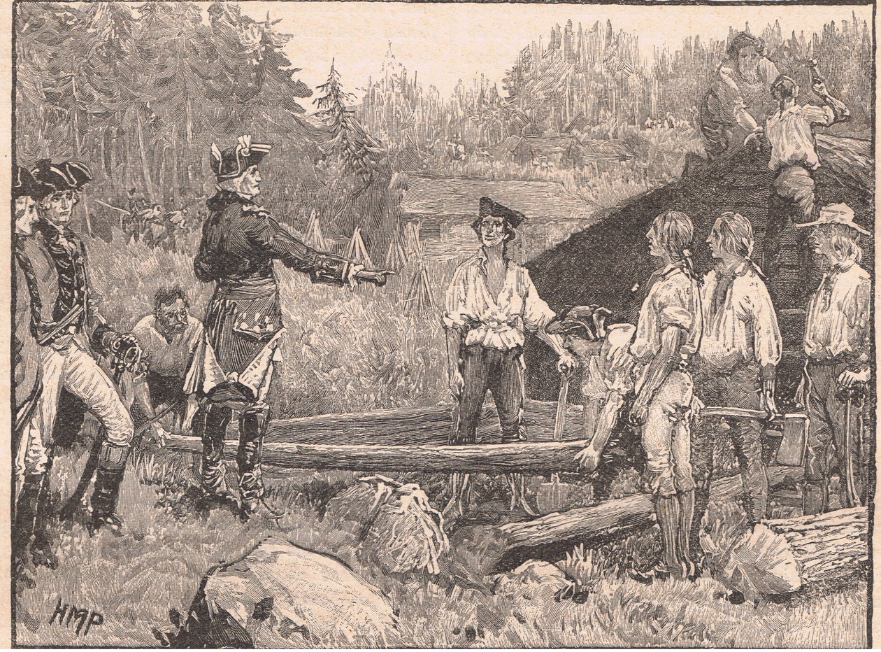 Washington en zijn mannen in Valley Forge AD 1777 door Henry Marriott Paget