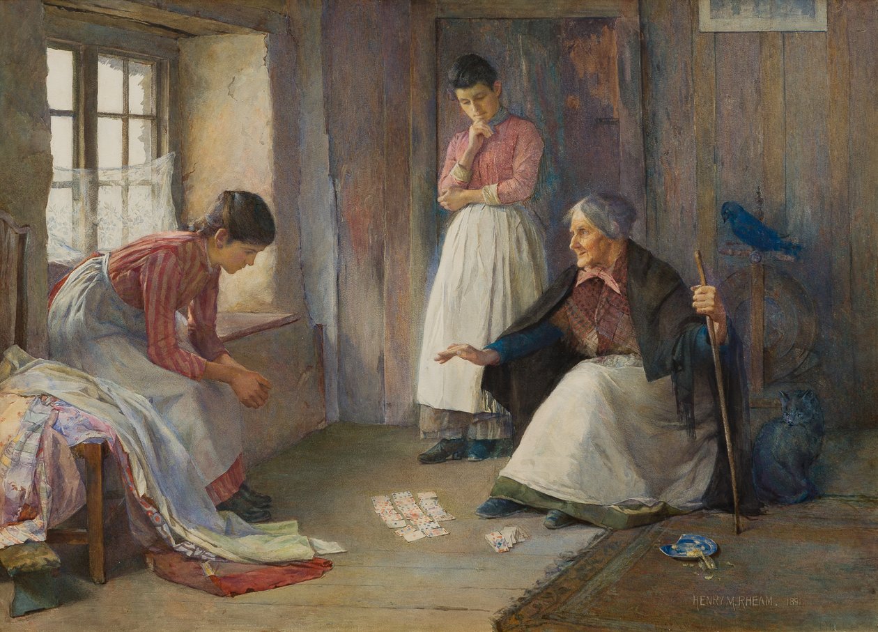 De Waarzegster, 1891 door Henry Meynell Rheam