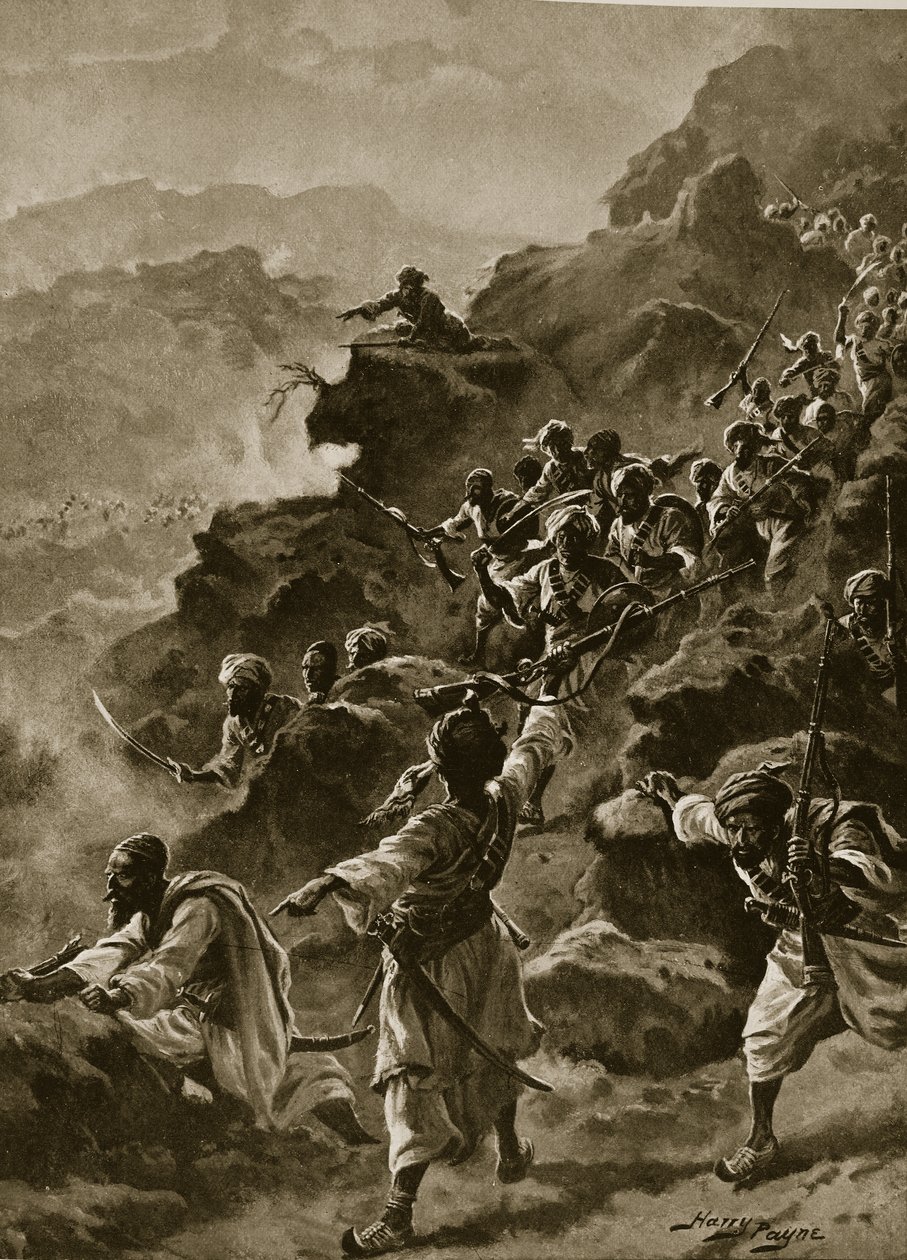 Een inval door de Afridis door Henry Payne