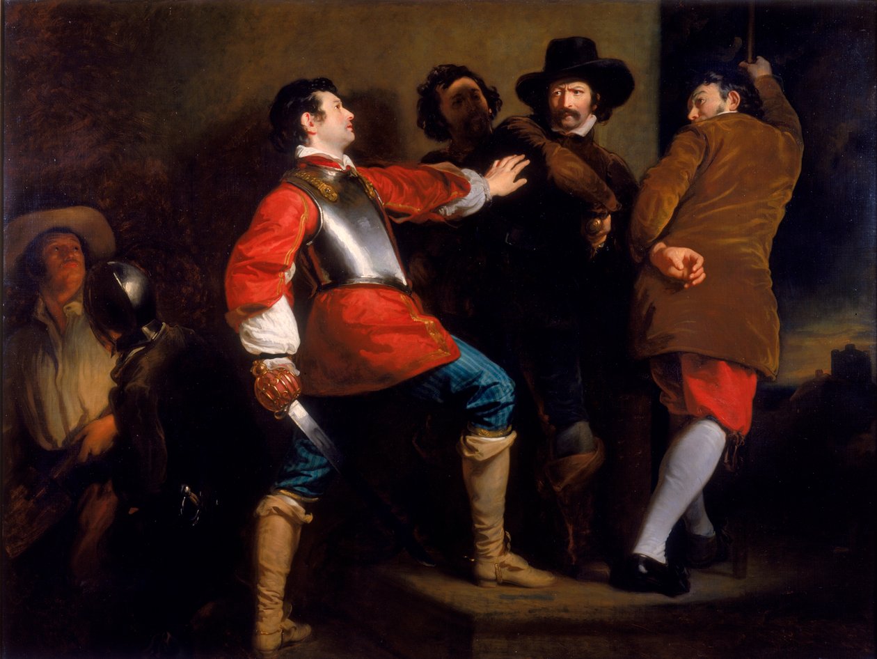 De ontdekking van het buskruitcomplot en de arrestatie van Guy Fawkes, ca. 1823 door Henry Perronet Briggs