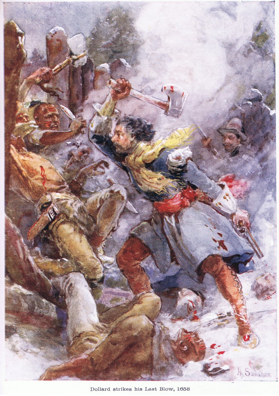 Dollard slaat zijn laatste slag 1658, c.1920 door Henry Sandham