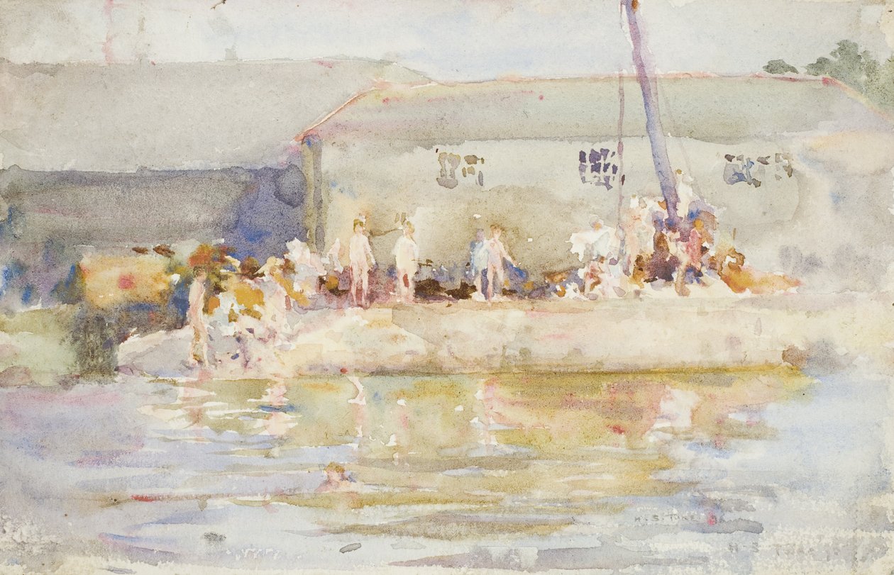 Quay Scamps, 1896 door Henry Scott Tuke