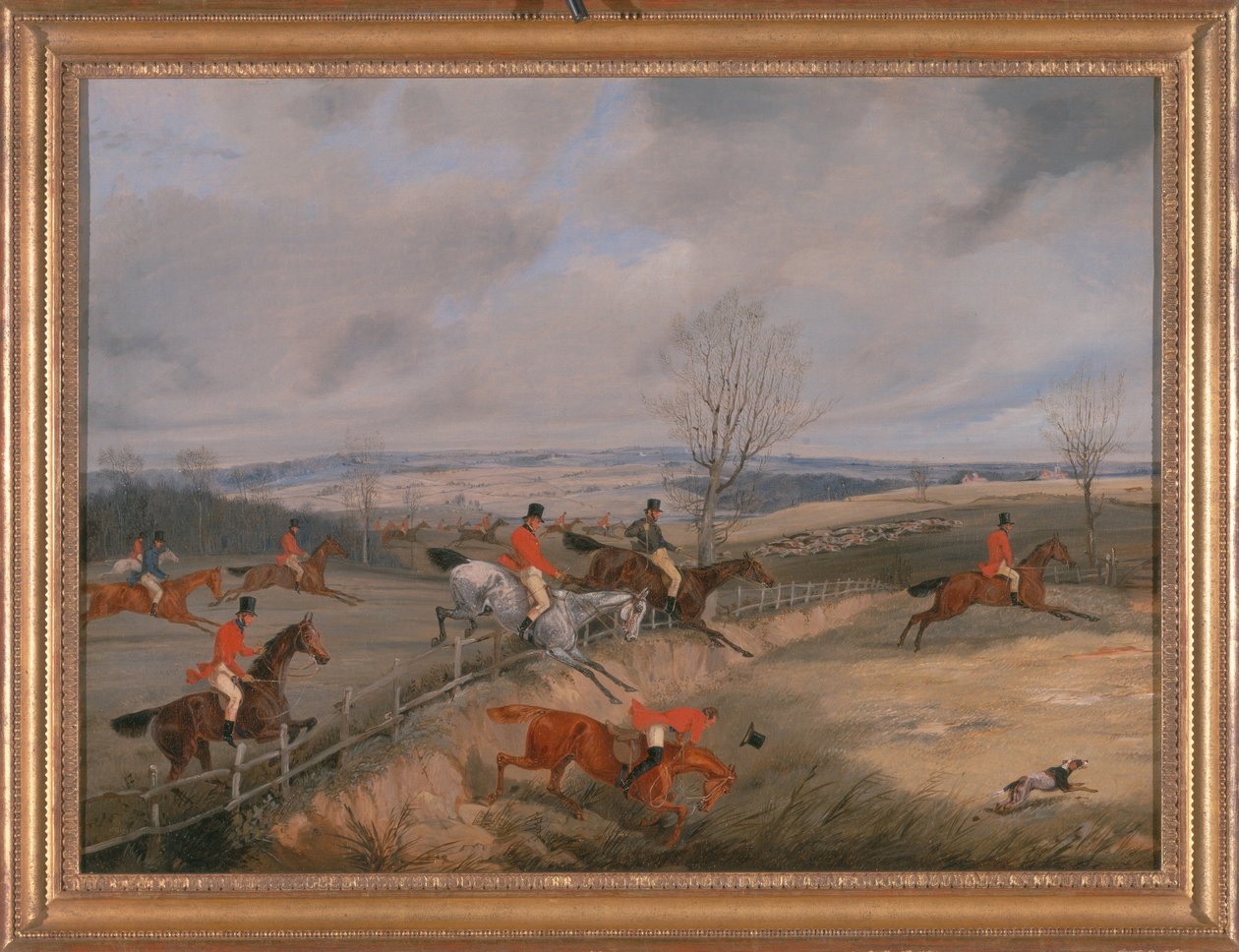 Jachtscène - Het Dekken door Henry Thomas Alken