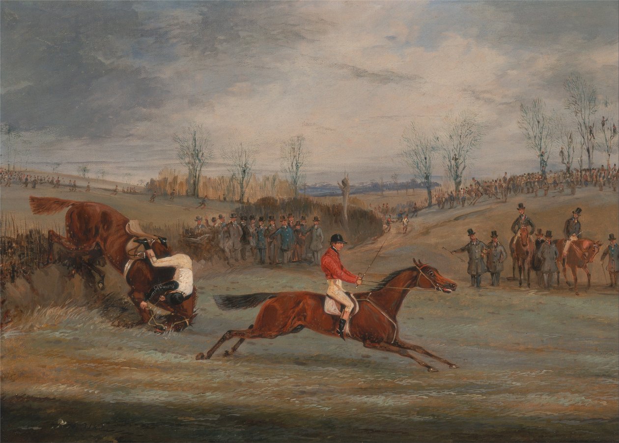 Scènes van een Steeplechase - Bij de Finish door Henry Thomas Alken