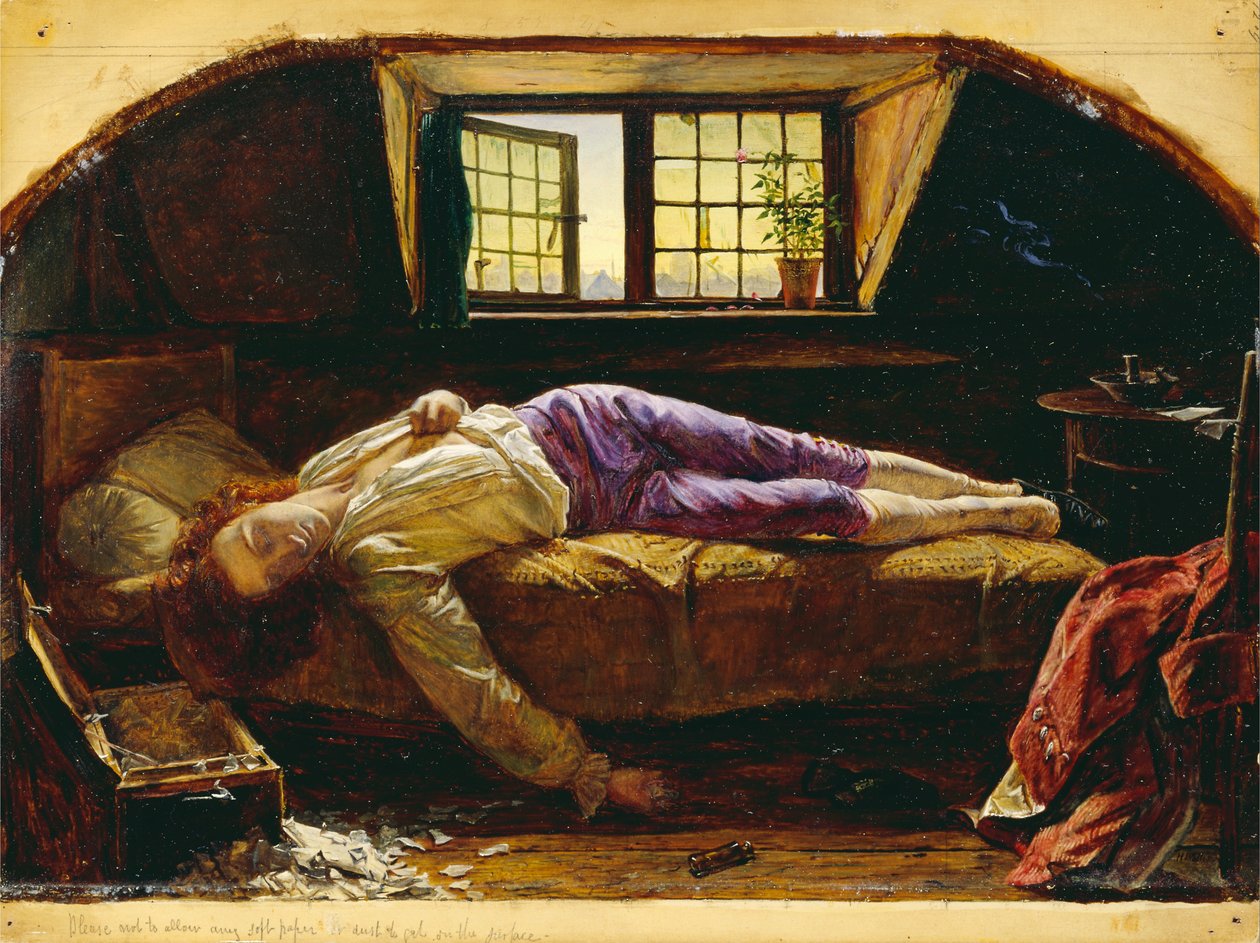 De Dood van Chatterton door Henry Wallis