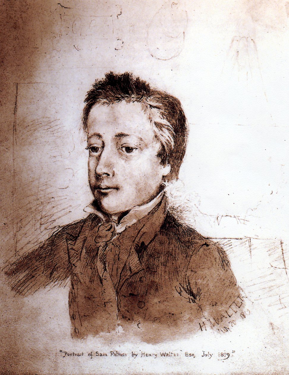 Portret van Samuel Palmer (1805-81) als Jongen, 1819 door Henry Walter