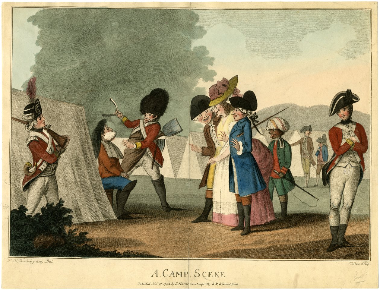 Een Kamp Scène, 1794 door Henry William Bunbury