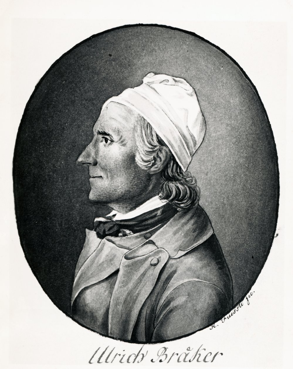 Portret van Ulrich Braker door Johann Heinrich Füssli