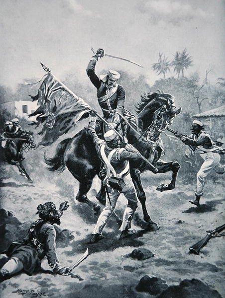 Lt Roberts wint zijn V.C., 2 januari 1858, illustratie uit 