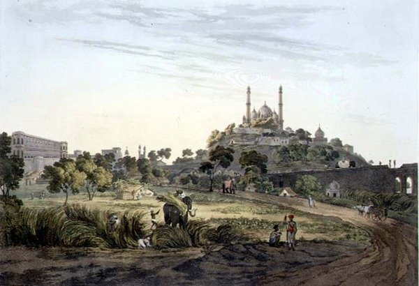 Een uitzicht op Lucknow, plaat VII, gegraveerd door Daniel Havell, 1809 door Henry (after) Salt