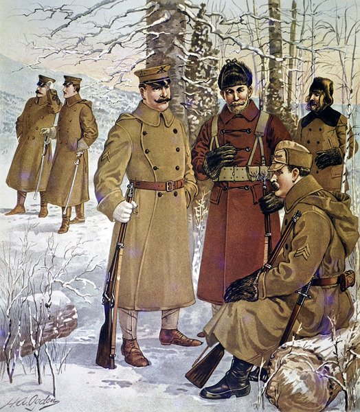 Winteruniformen van het Amerikaanse leger van 1901-07 door Henry Alexander (after) Ogden