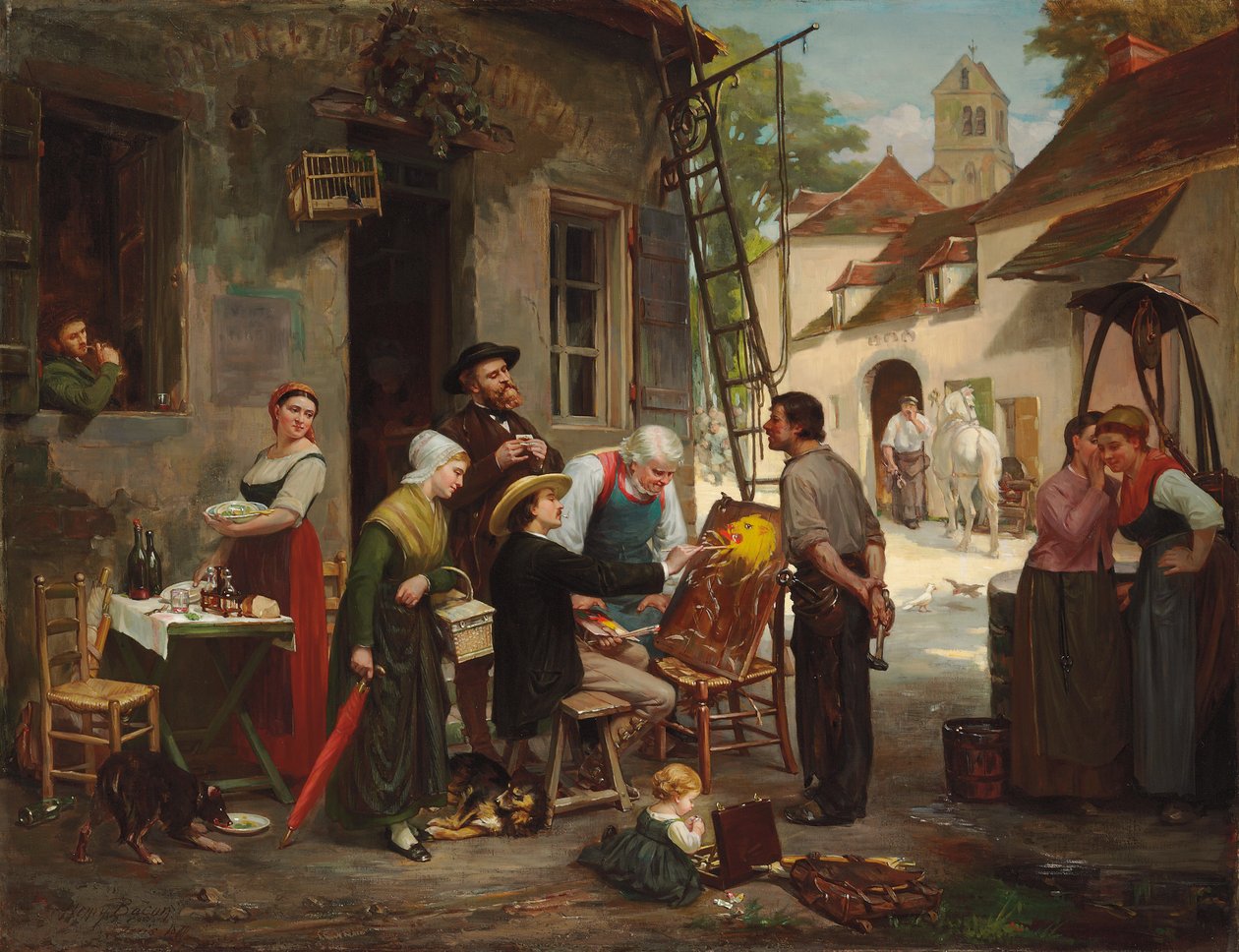 Een nieuw uithangbord voor de oude herberg, 1870 door Henry Bacon