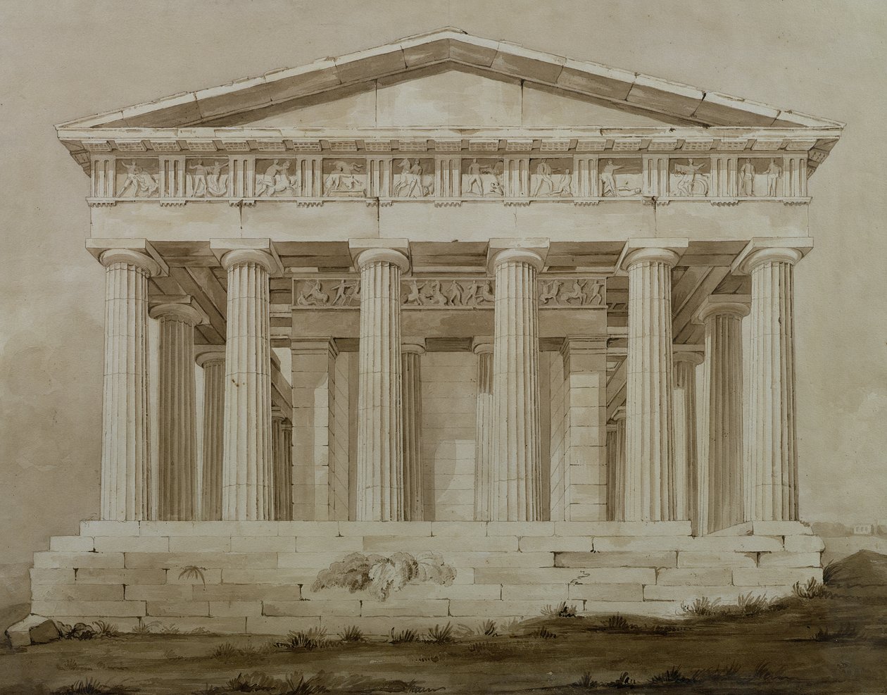 Tempel van Hephaestus, Athene door Henry Bailey