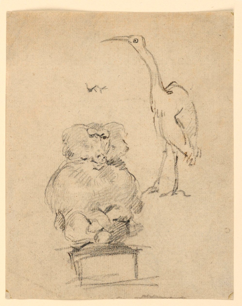 Studies van een Reiger en een Aap door Henry Bernard Chalon