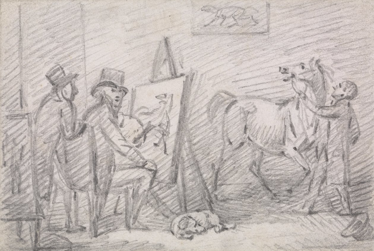 Het Atelier van de Kunstenaar door Henry Bernard Chalon