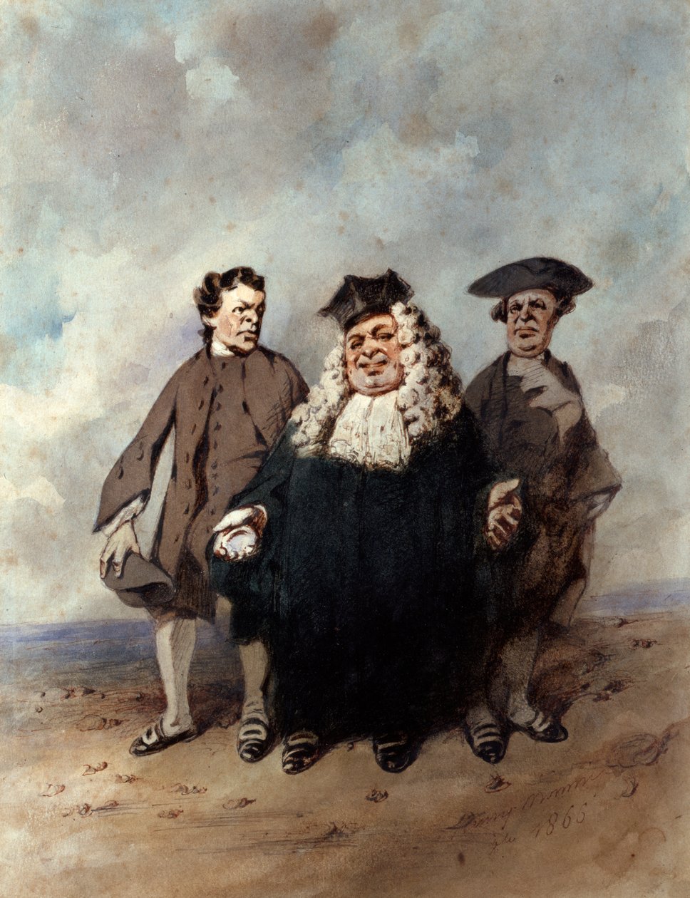 De Rechter en de Partijen, 1866 door Henry Bonaventure Monnier