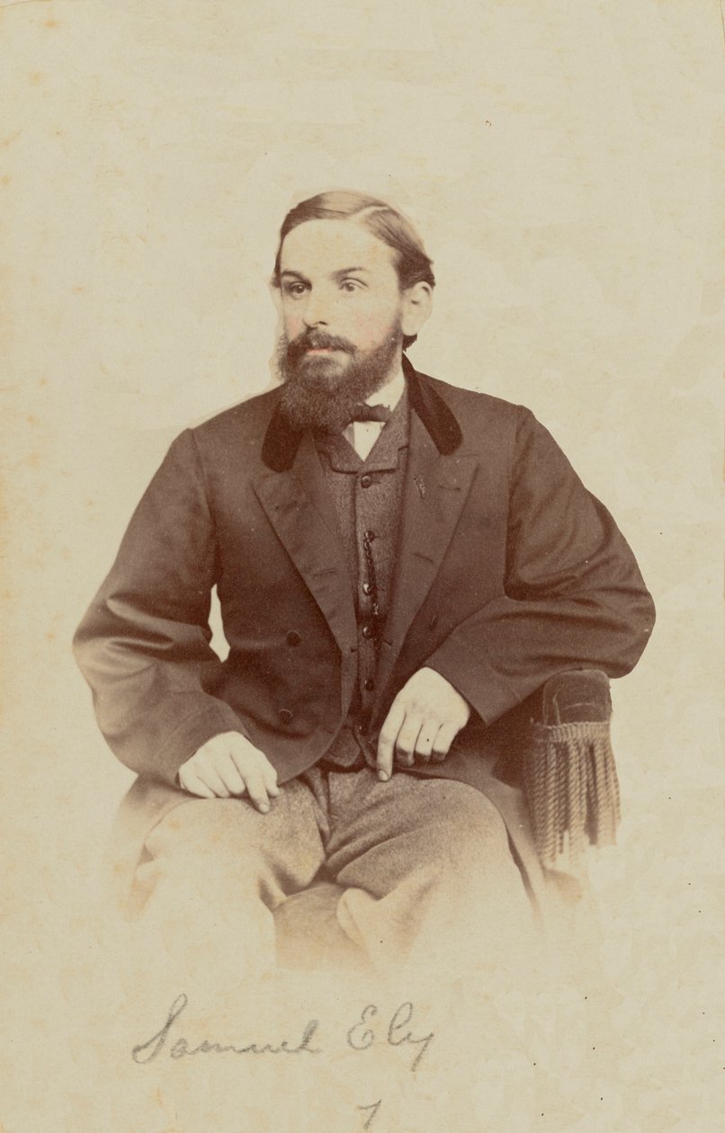 Carte-de-visite portret van Samuel Ely, 1862-1869 door Henry C. Phillips