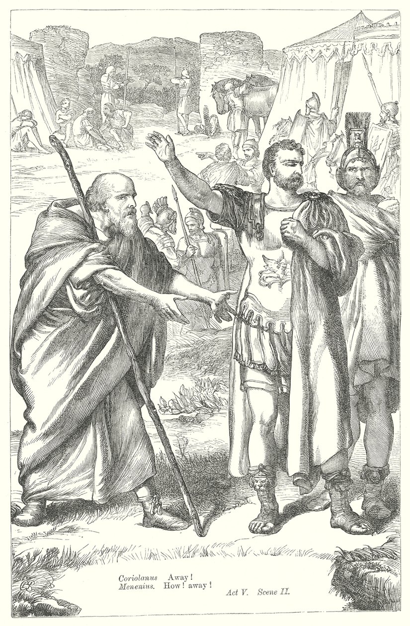 Coriolanus (gravure) door Henry Courtney (after) Selous