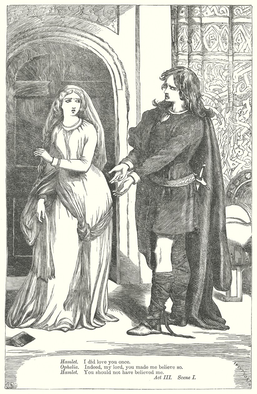 Hamlet (gravure) door Henry Courtney (after) Selous