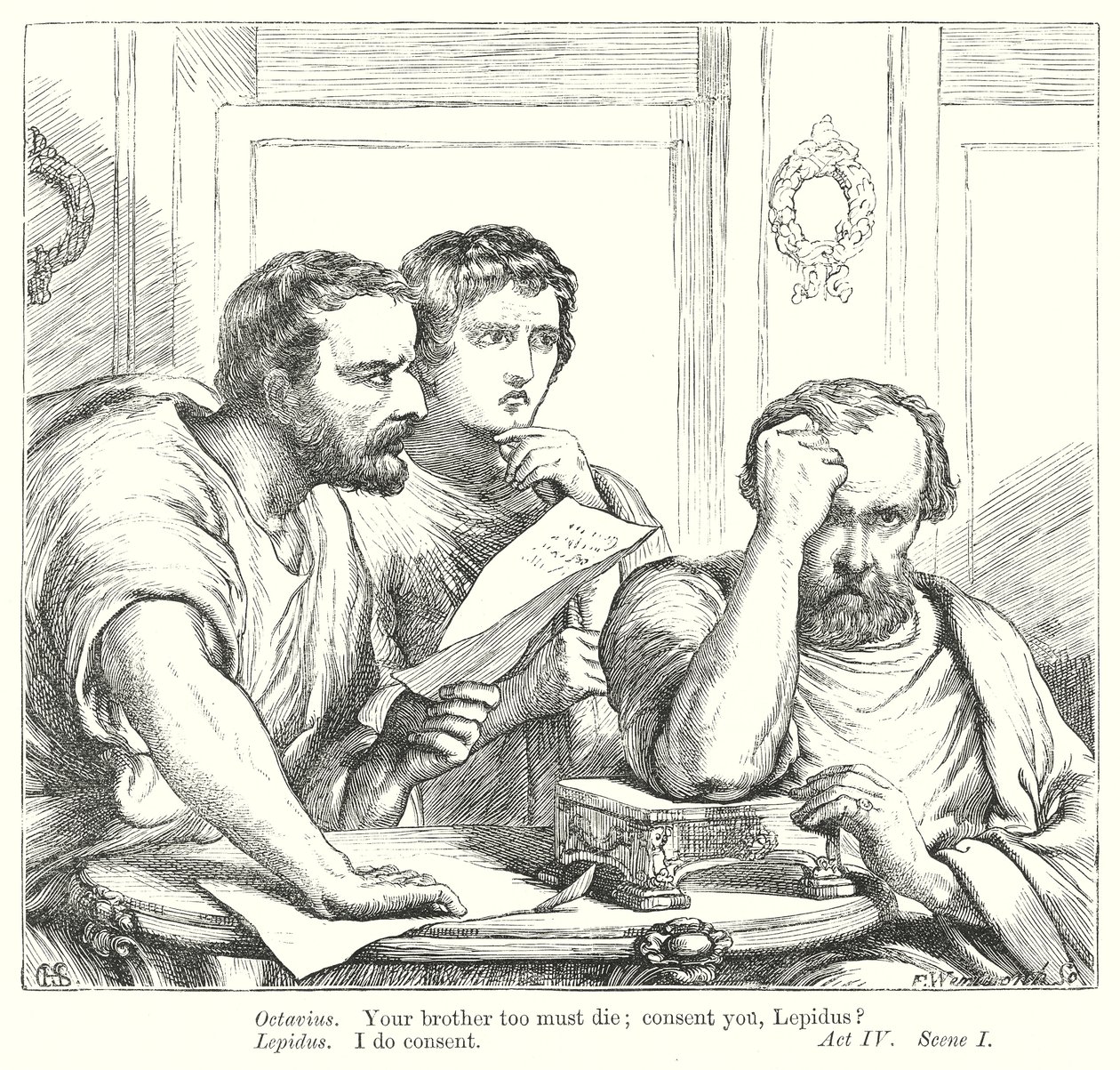 Julius Caesar (gravure) door Henry Courtney (after) Selous