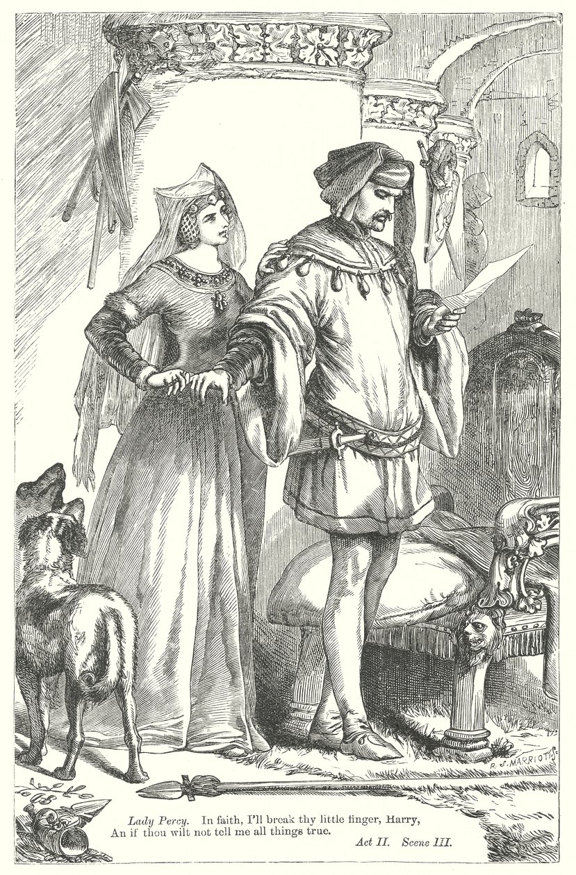 Koning Henry IV Deel I (gravure) door Henry Courtney (after) Selous