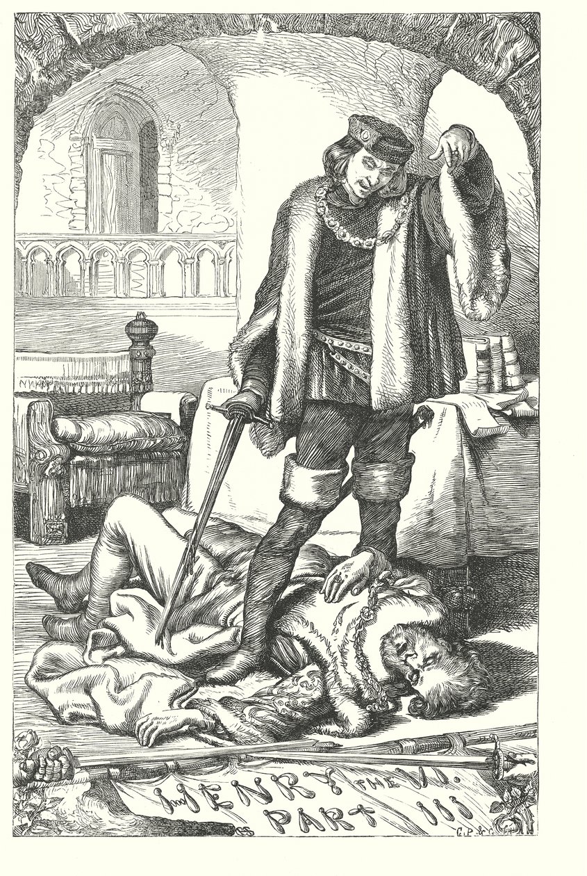 King Henry VI Deel III (gravure) door Henry Courtney (after) Selous