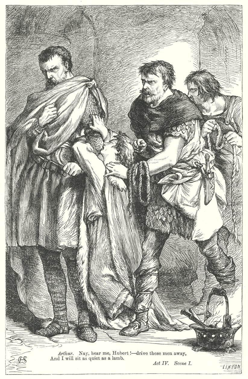 Koning Jan (gravure) door Henry Courtney (after) Selous
