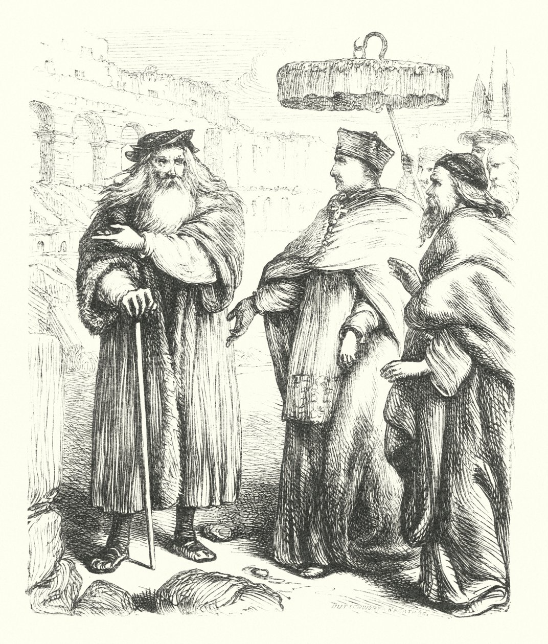Michelangelo in het Colosseum door Henry Courtney (after) Selous