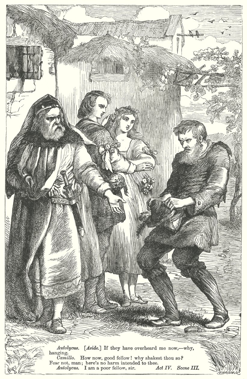Het verhaal van de winter (gravure) door Henry Courtney (after) Selous