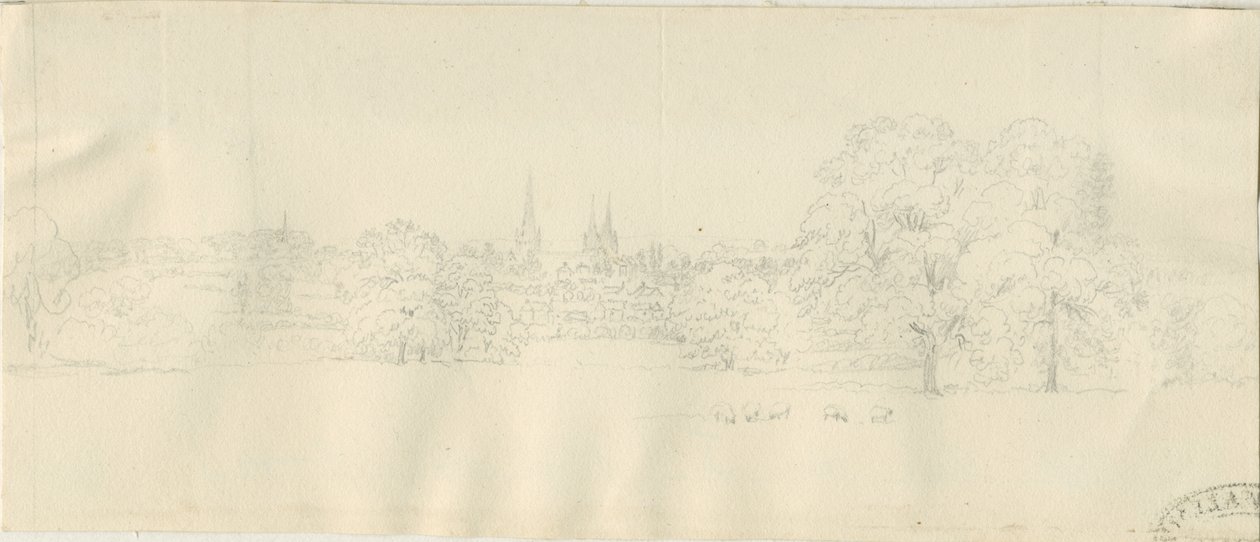 Lichfield - Noordelijk uitzicht (verre) door Henry Curzon Allport