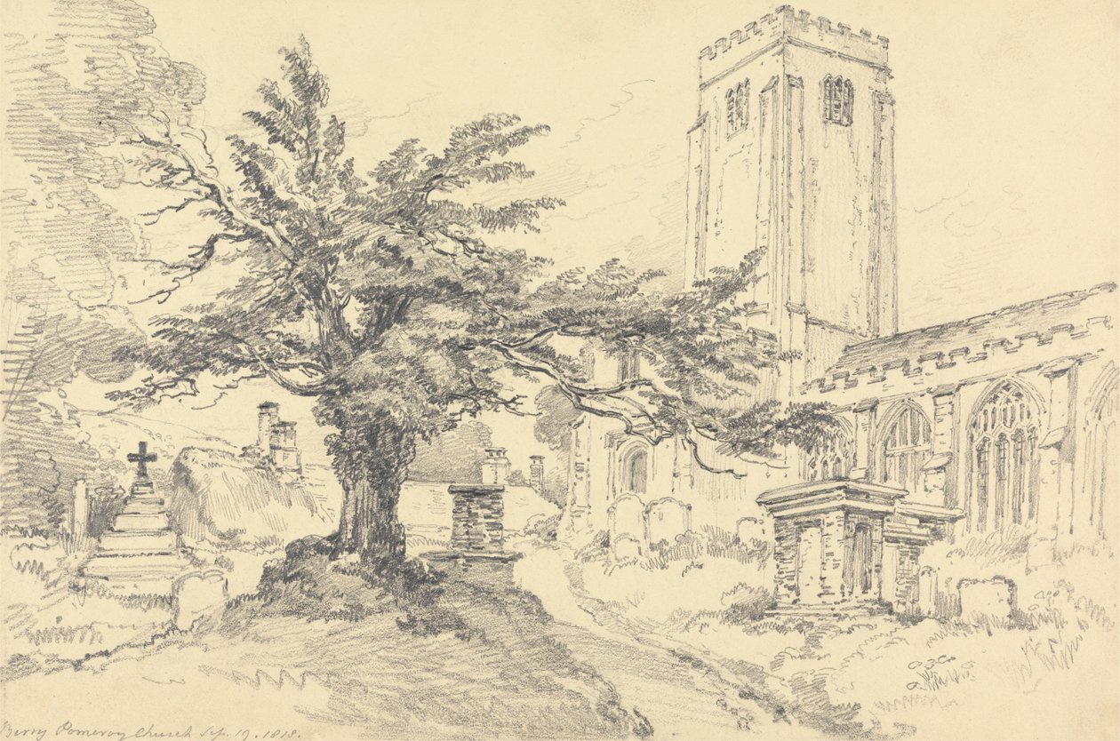 Berry Pomeroy Kerk door Henry Edridge